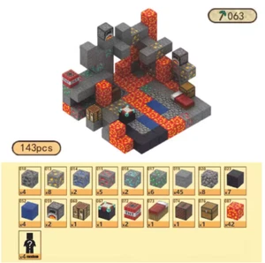DIY Toys Pixel Model Set Creative Building Blocks Cube My Mini World 143pcs T063 - Picture 1 of 2
