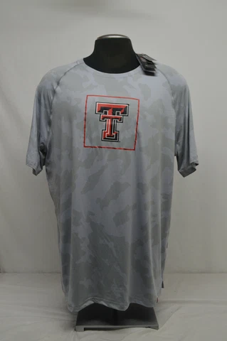 Texas Tech Red Raiders Gray Camo Under Armour Logo HeatGear Short Sleeve Tee XL Cover