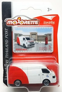 Majorette Toyota Hiace Thailand Post Red / White 1:69 (3") Package with Card - Picture 1 of 5