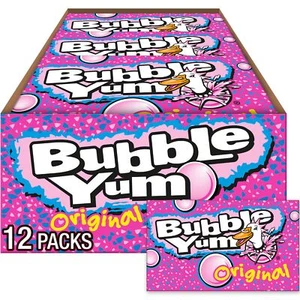 Original Flavor Chewy Bubble Gum Packs 2.82 oz 12 Count - Picture 1 of 7