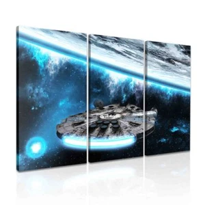 Star Wars Millennium Falcon 3pcs Stretched Canvas Wall Decoration Art More Sizes - Picture 1 of 8