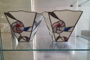 Applique 2 Pz in vetro TIFFANY lampada parete 1 LUCE rustica liberty di PERENZ - Foto 1 di 5