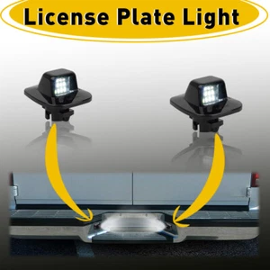2 PCS LED License Plate Light For 1992-1999 GMC C1500 Suburban C2500 K1500 K2500 - Picture 1 of 21