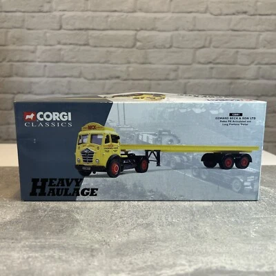 Corgi 12801 Foden FG Artic Long Platfm Trailer Edward Beck & Son Ltd+Cert+ Box  - Image 1 of 4
