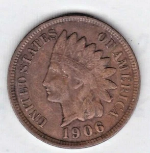 1906 INDIAN HEAD CENT in VERY FINE condition :~ PLEASE SEE THE SCAN stk s 1 - Picture 1 of 5