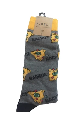 K Bell мужские Crew носки, футбол, еда, гамбургеры, бекон, собаки, подарок, L16 MP - Изображение 1 из 2