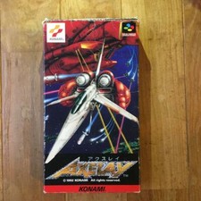 KONAMI Axelay Japanese version Super Famicom SFC SNES w/BOX  Shipping from Japan