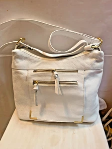Great American Leather Works Crossbody Shoulder Bag White, BEV - Picture 1 of 9