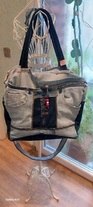 Damen Umhängetasche/Henkeltasche Upcycling Jeans - Bild 1 von 7