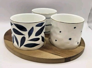 Lenox Blue Bay Porcelain Snack Bowls Set  - Picture 1 of 4