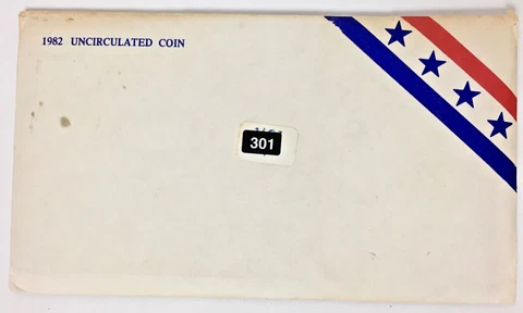 *US MINT* uncirculated 7 pennies o.g.p. "1982 MINT SET" Cover