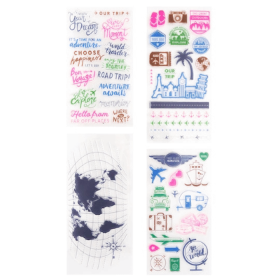 Estampillas transparentes de viaje de Craft Smart 49 piezas 610548 nuevas Foto 1 de 4