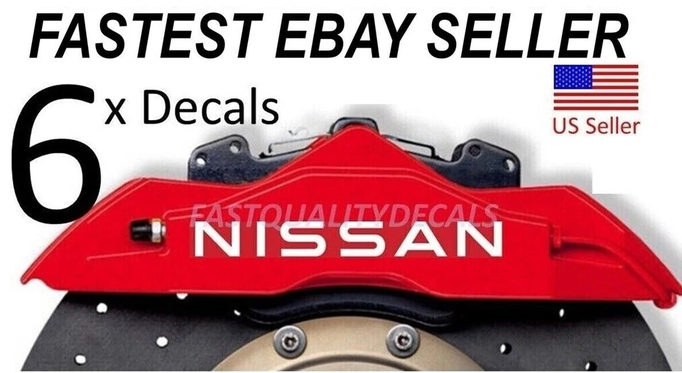 6 x Pegatina de pinza de freno para NISSAN - Alta temperatura - Opciones de color - RÁPIDO Foto 1 de 4