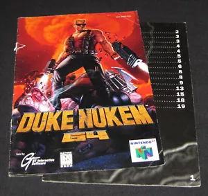 Duke Nukem 64 - Manual Only (Nintendo 64 N64) Authentic - Picture 1 of 2