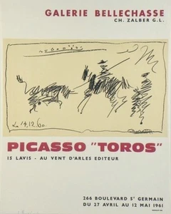Picasso Original Lithograph Toros (Red) Limited Galerie Bellechasse Mourlot 1961 - Bild 1 von 1