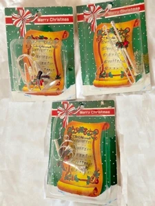 NUEVO EN PAQUETE NOS AÑOS 70 ADORNOS DE NAVIDAD - 3 INSTRUMENTOS DE LATÓN plateados Trombón Tuba Cuerno Francés - Imagen 1 de 7