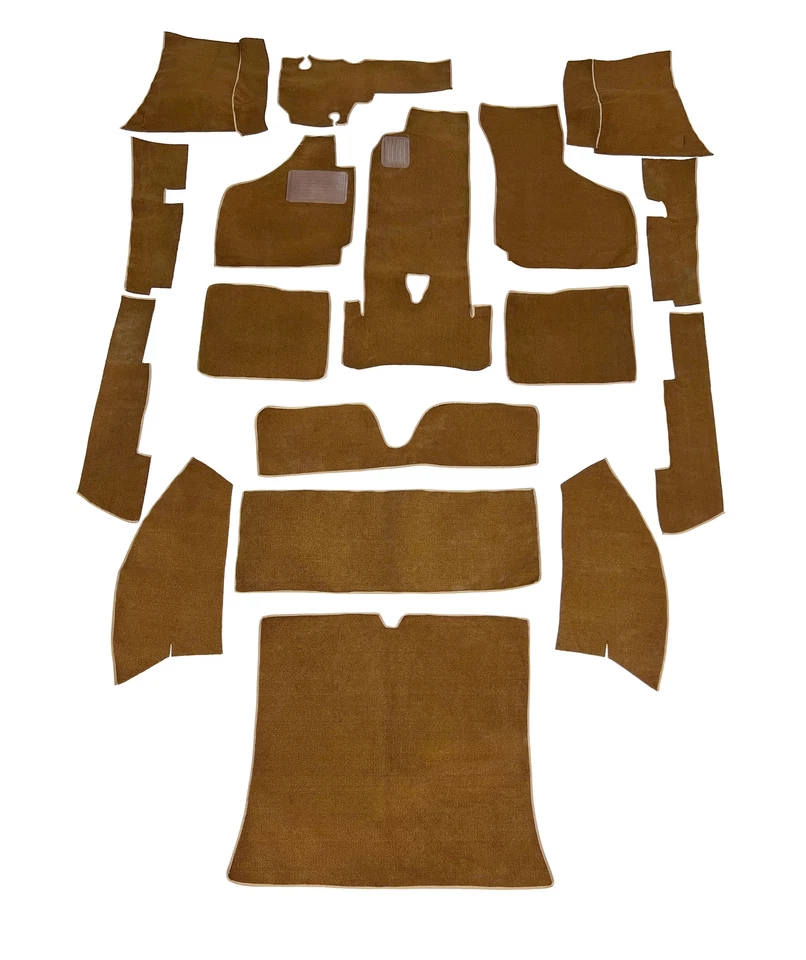 Kit completo de alfombras Volkswagen Karmann Ghia 1960-1973 sedán negro gris tostado Foto 1 de 4