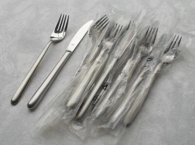 Raro BSF Chiaro Mate 12-tlg. Cubertería de Postre 18/10 Acero Nuevo Fábrica Ovp - Imagen 1 de 4