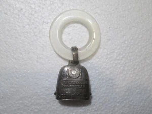 VTG Webster Sterling Silver Baby Bell Rattle Teething Ring Birth Record 1953 - Picture 1 of 6