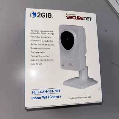 Brand New 2GIG-CAM-101-NET 3.6mm 720p Indoor IR Day/Night Cube Security Camera  - Image 1 of 2