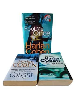 HARLAN COBEN books Fool me once H/B Caught & Long lost P/B x 3 - Picture 1 of 10