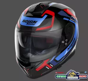 CASCO INTEGRALE NOLAN N80-8 SPECIAL N-COM - 43 GLOSSY BLACK TAGLIA S 2022 NEW - Foto 1 di 1