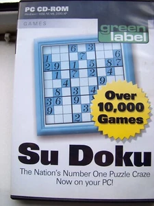SU DOKU---OVER 10,000 GAMES---SU DOKU PUZZLES---PC CD---FREE POST TO UK - Picture 1 of 2