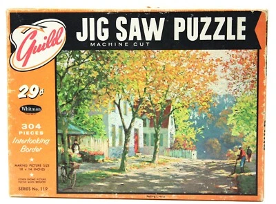 Rompecabezas de colección del gremio 304 piezas S&H estampillas verdes etiqueta tamaño 29¢ 18x14 Foto 1 de 4