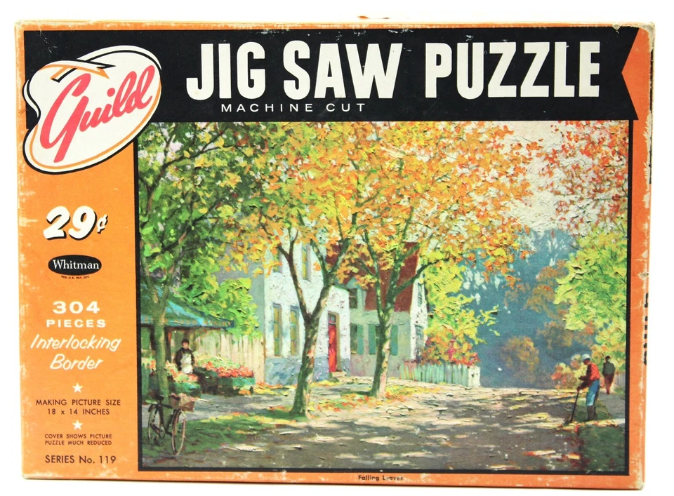 Rompecabezas de colección del gremio 304 piezas S&H estampillas verdes etiqueta tamaño 29¢ 18x14 Foto 1 de 4