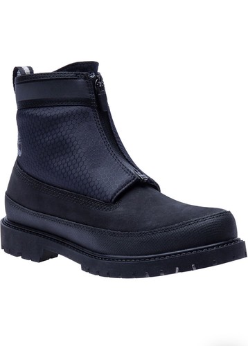 Timberland Stivali Donna Heritage 6IN Nero Nabuk Impermeabili con Zip Anteriore Taglia 8 5