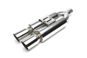 EDELSTAHL SCHALLDÄMPFER, SPORTAUSPUFF, ENDSCHALLDÄMPFER, UNIVERSAL 2x92x87mm - Bild 1 von 2