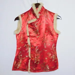 Blusa sin mangas clásica asiática vintage QIPAO para mujer talla M - Imagen 1 de 11