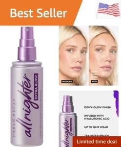 All Nighter Ultra Glow Makeup Setting Spray - Makeup Finishing Spray Infused ... - Picture 1 of 6