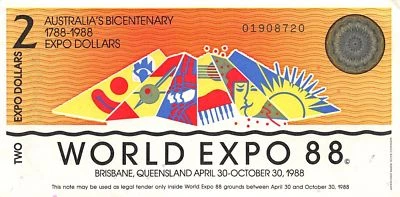 Test note - ABNC-111 $2, 1988, engraved by American Bank Note Co.  UNC - Image 1 of 3