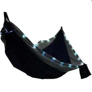 Camping Travel Hammock, 2 Person, Blue & Dark Blue - Picture 1 of 9