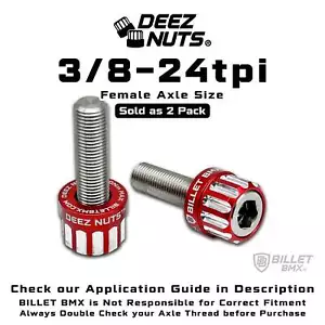 BILLET BMX Deez Nuts 12 Point Volcano Bolts for Female Hubs 3/8"-24 tpi (2 Pack) - Picture 1 of 35
