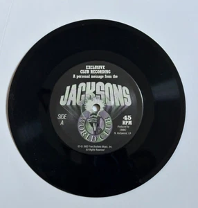 RARE VTG 1983 UNUSED THE JACKSONS FAN CLUB 45 LP A Personal Message Michael - Imagen 1 de 1