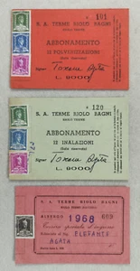tessera riolo bagni reavenna terme abbonamento ingresso 1968 marca bollo - Imagen 1 de 19