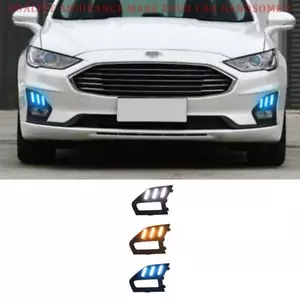 For Ford Mondeo Fusion 2019-2020 Front Fog Light Bumper Lamp LED Light DRL 2PC - Picture 1 of 10
