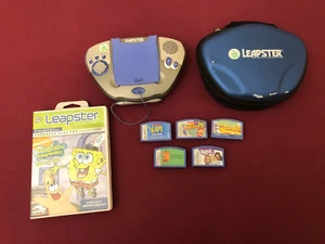 LeapFrog Leapster Learning Game System, Silver with 6 Games, Tested - Picture 1 of 17