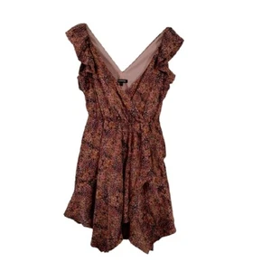 Vestido Express Para Mujer XS Multicolor Cuello en V Volantes Forrado Crucero Baile Fiesta - Imagen 1 de 8