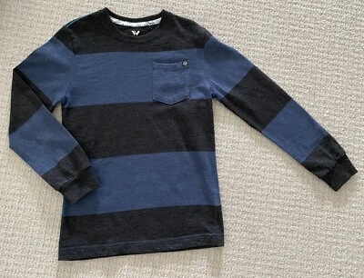 Shaun Branco S/P 6- Listra de Manga Longa Juvenil Cinza e Azul  - Imagem 1 de 3