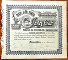VERY RARE ARGENTINA MAR DEL PLATA JOCKEY CLUB BOND SHARE 500 PESOS 1908 BS AS .