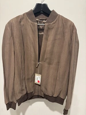 Chaqueta de cuero Brioni de diseñador "rara" piel de serpiente de Milán, Italia precio de venta sugerido por el fabricante 30 k Foto 1 de 4