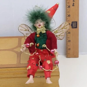 Muñeca de hadas de Navidad Winward vintage vacaciones fantasía decoración del hogar - Imagen 1 de 6