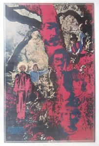 PSYCHEDELIC Poster WOODSTOCK Era Original 1969 Rock CREEDENCE CLEARWATER REVIVAL - Picture 1 of 12