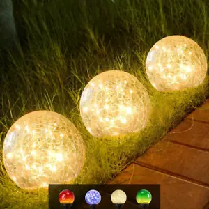 Outdoor Waterproof IP65 Solar Globe Lights, Led Solar Light Balls for Lawn Garde - Picture 1 of 7