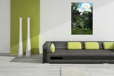 Asian Pond and Garden Scenery Architecture Wall Art Poster Matte or Photo Luster