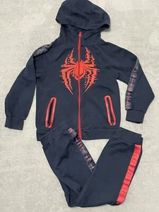 Miles Morales Spider-Man Boys Size 7 Full Zip Hoodie Jacket W/ Sweatpants Set - Picture 1 of 13