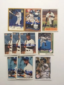 Alfonso Soriano Signed Card Rookie RC Topps Bowman Upper Deck - Picture 1 of 8